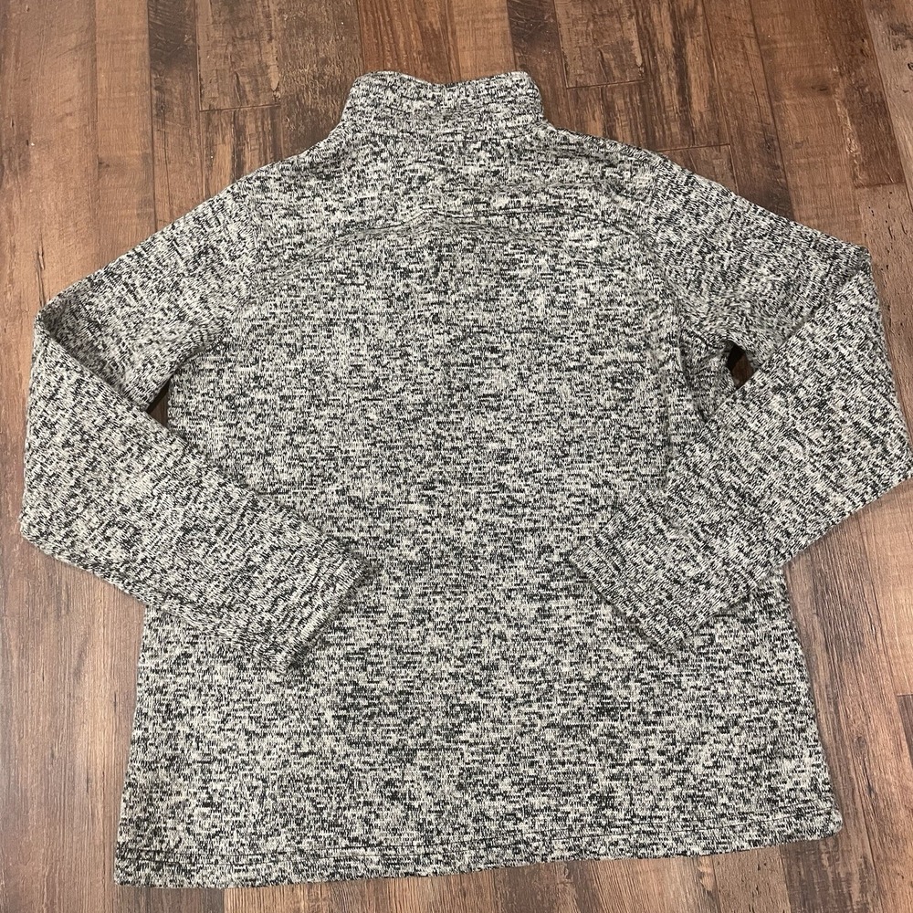 Natural Reflections Women's Sweater Quarter‎ Button Heathered Gray Medium - Picture 2 of 10